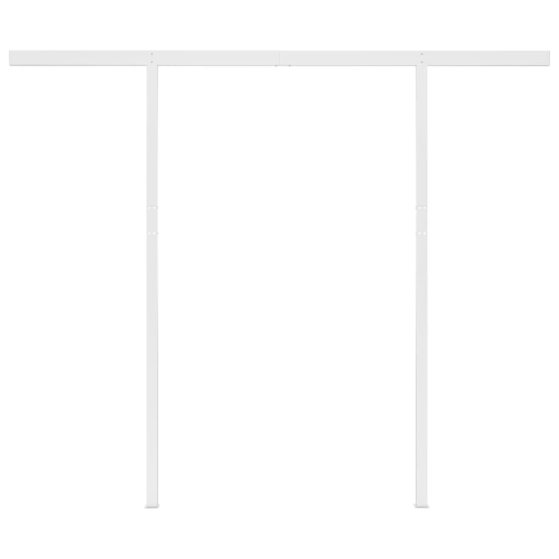 vidaXL izvelkama markīze ar LED, 3x2,5 m, manuāla, oranža un brūna