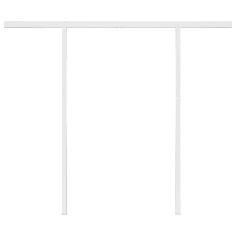 vidaXL markīze ar kātiem, 3x2,5 m, automātiska, dzelteni balta