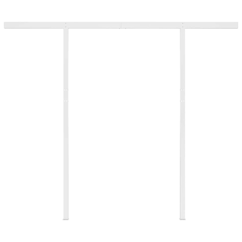 vidaXL izvelkama markīze ar stabiem, 3,5x2,5 m, manuāla, pelēka