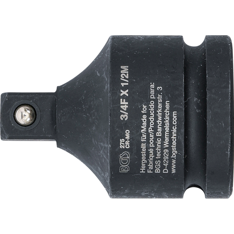 Triecienmuciņu adapteris - 3-4" iekšējais savienojums - 1-2" ārējais savienojums