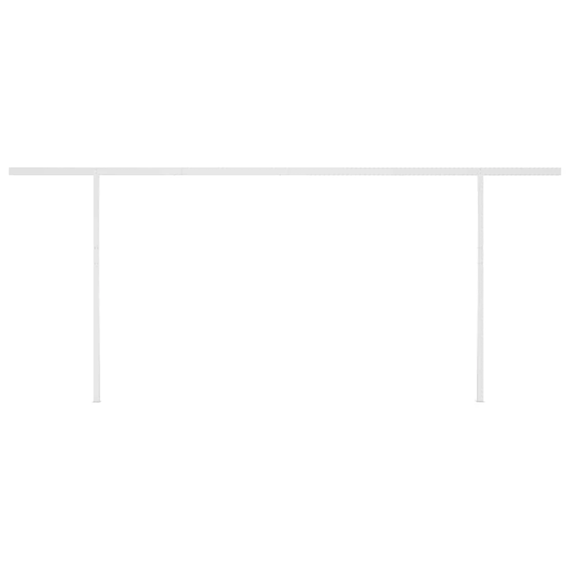 vidaXL izvelkama markīze ar kātiem, 6x3 m, automātiska, krēmkrāsas