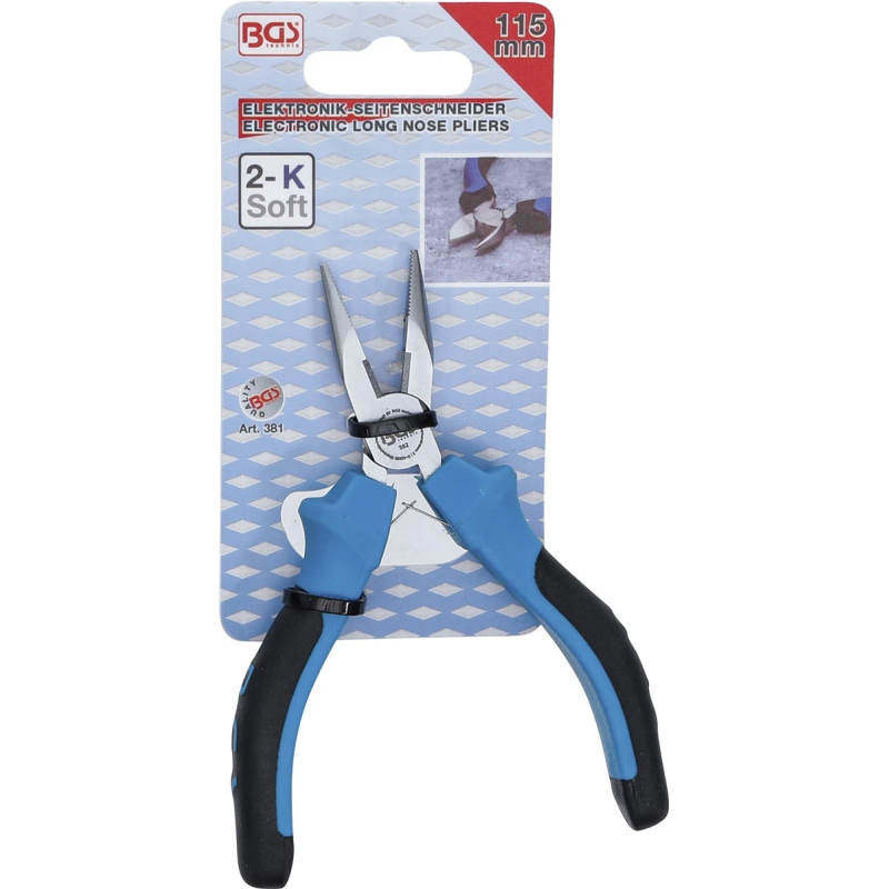 Elektroniskās sānu knaibles - ar atsperi - 115 mm