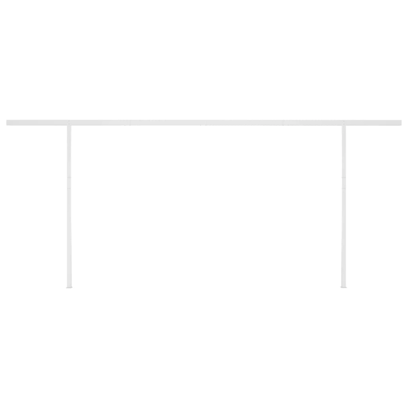 vidaXL izvelkama markīze ar kātiem, 6x3,5 m, manuāla, dzelteni balta