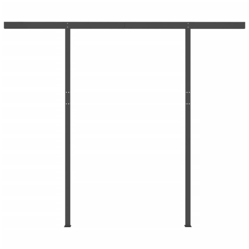 vidaXL izvelkama markīze ar stabiem, 3x2,5 m, automātiska, pelēka