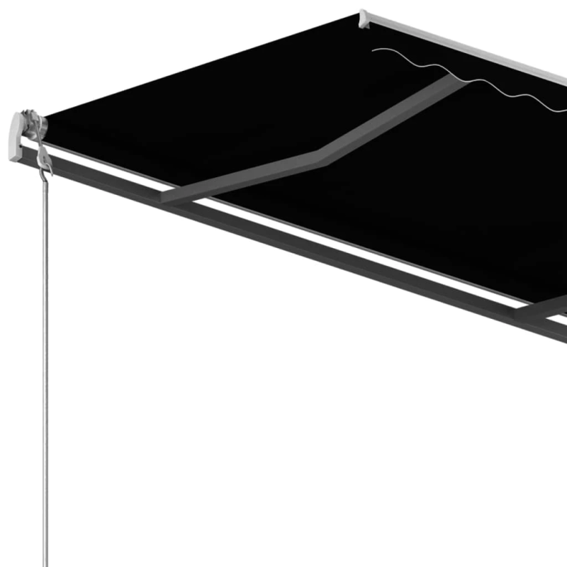 vidaXL izvelkama markīze ar stabiem, 3x2,5 m, automātiska, pelēka