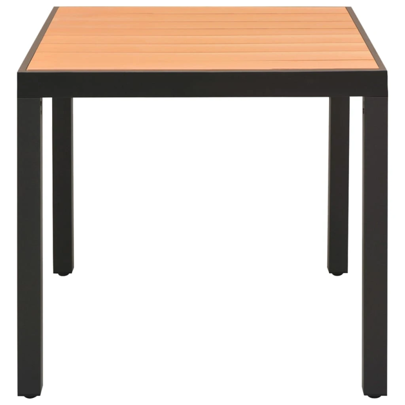 vidaXL 5-daļīgs dārza mēbeļu komplekts, alumīnijs, melns