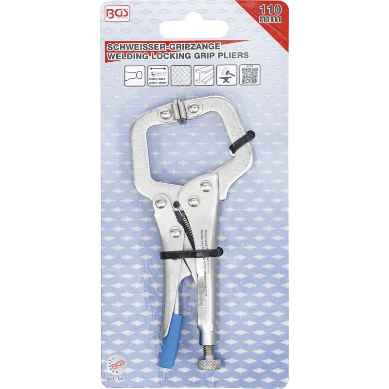 Welding Locking Grip Pliers - extra short - 110 mm