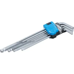 L-Type Wrench Set - extra long - internal Hexagon - internal Hexagon with Ball Head 1.5 - 10 mm - 9 pcs.