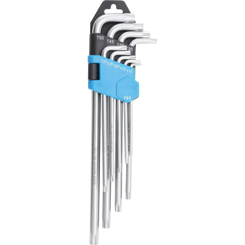 L-Type Wrench Set - extra long - T-Star ,for Torx, T10 - T50 - 9 pcs.