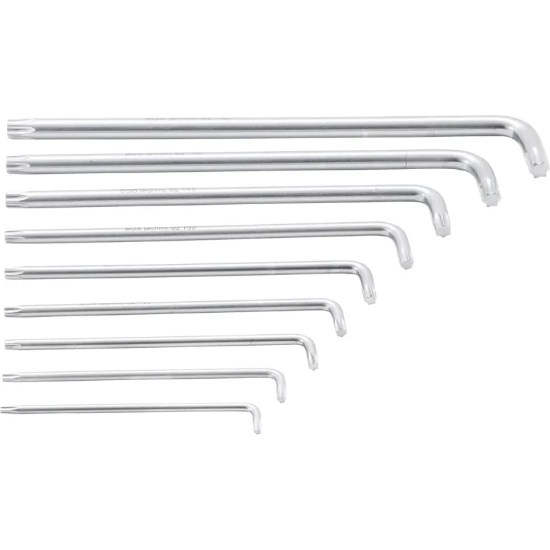 L-Type Wrench Set - extra long - T-Star ,for Torx, T10 - T50 - 9 pcs.