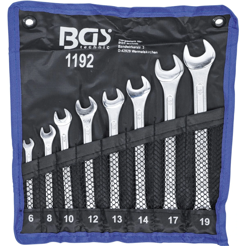 Kombinēto atslēgu komplekts - 6 - 19 mm - 8 gab.