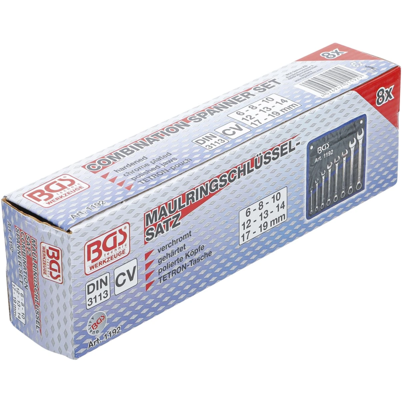 Kombinēto atslēgu komplekts - 6 - 19 mm - 8 gab.