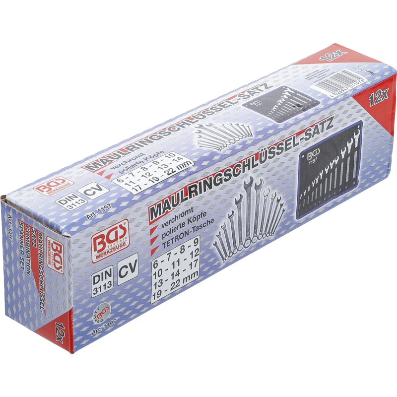 Kombinēto atslēgu komplekts - 6 - 22 mm - 12 gab.