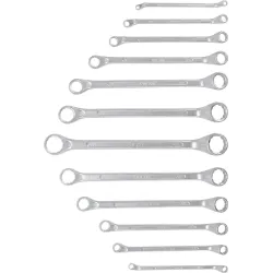 Double Ring Spanner Set - offset - 6 x 7 - 30 x 32 mm - 12 pcs.
