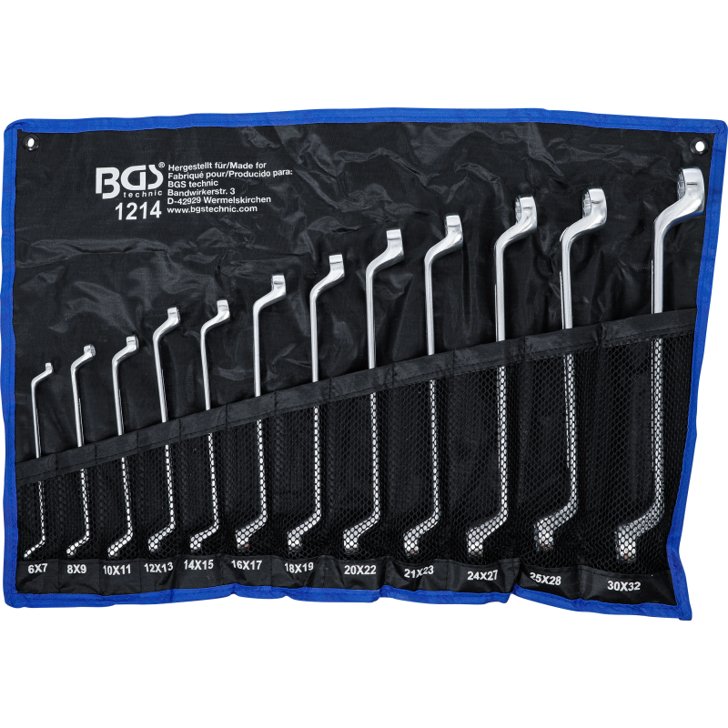 Dubulto atslēgu komplekts - ar nobīdi - 6 - 32 mm - 12 gab.