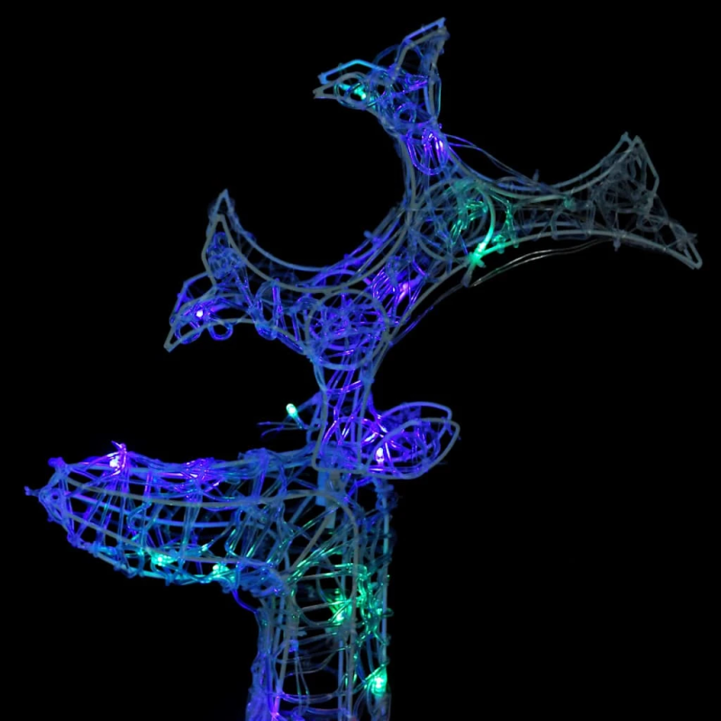 vidaXL Ziemassvētku dekorācija, ziemeļbriedis, 90 LED, 60x16x100 cm