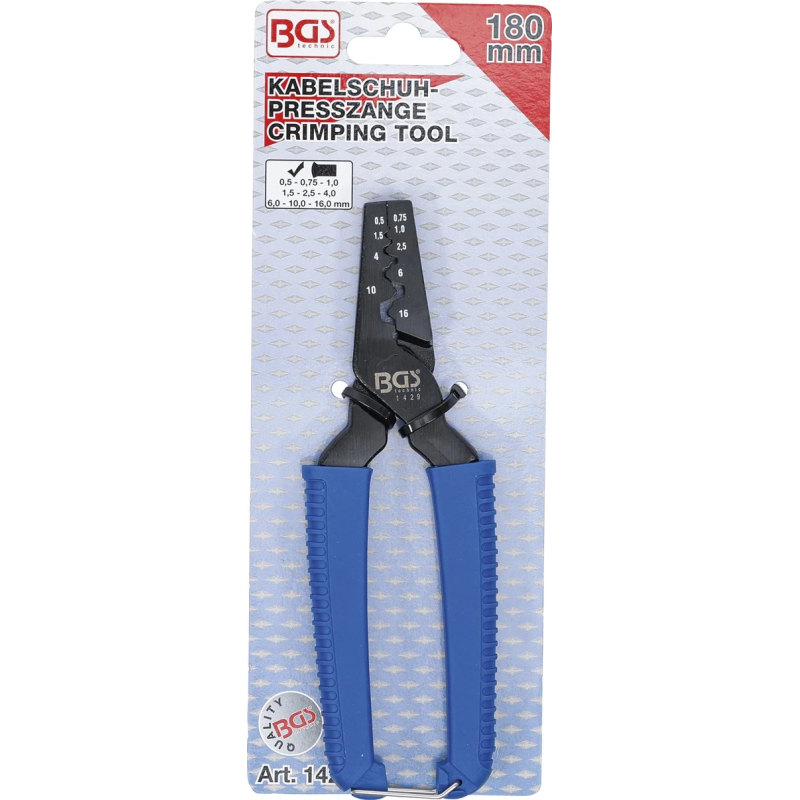 Kabeļu uzgaļu presēšanas instruments - līdz 16.0 mm²