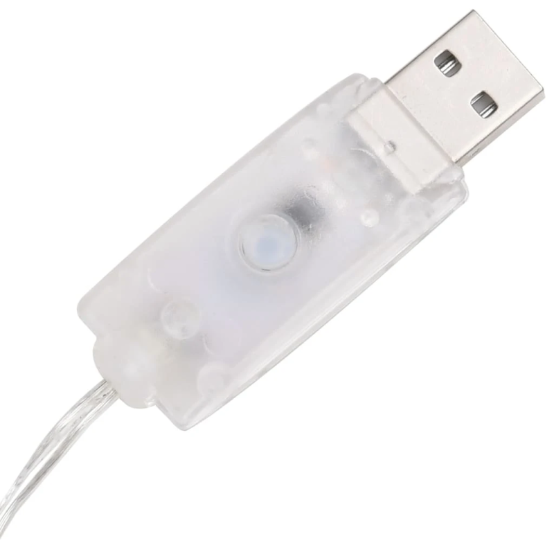 vidaXL LED lampiņu dekorācija, akrils, piramīda, 90 cm, vēsi balta