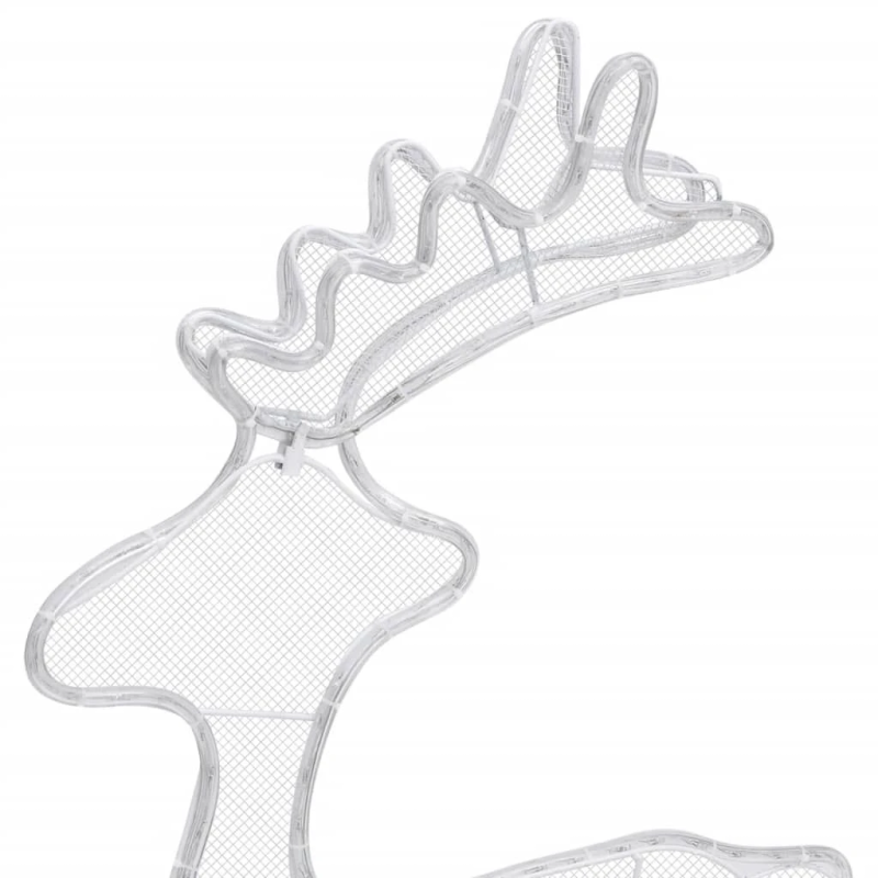 vidaXL Ziemassvētku dekorācija, ziemeļbriedis, 306 LED, 60x24x89 cm