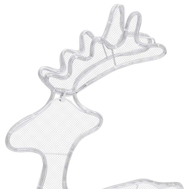 vidaXL Ziemassvētku dekorācija, ziemeļbriedis, 306 LED, 60x24x89 cm