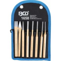 Pin Punch Set - 150 mm - incl. Chisel + Centre Punch - 8 pcs.