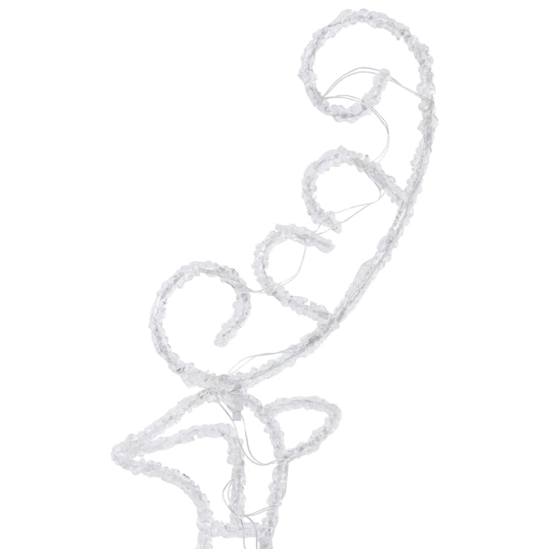 vidaXL Ziemassvētku dekorācija, lidojoši brieži, kamanas, 260x21x87 cm