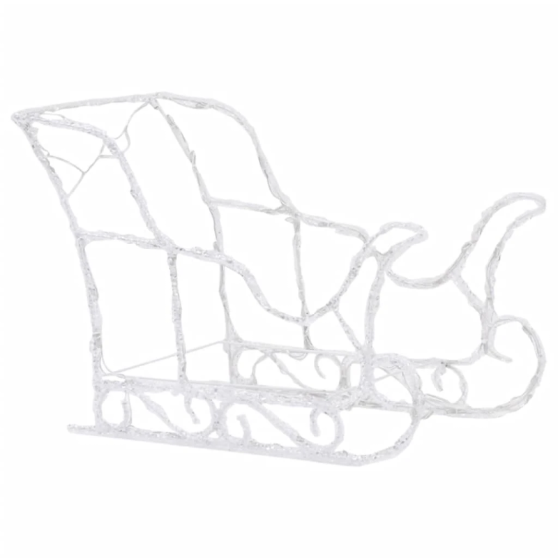 vidaXL Ziemassvētku dekorācija, ziemeļbrieži un kamanas, 280x28x55 cm