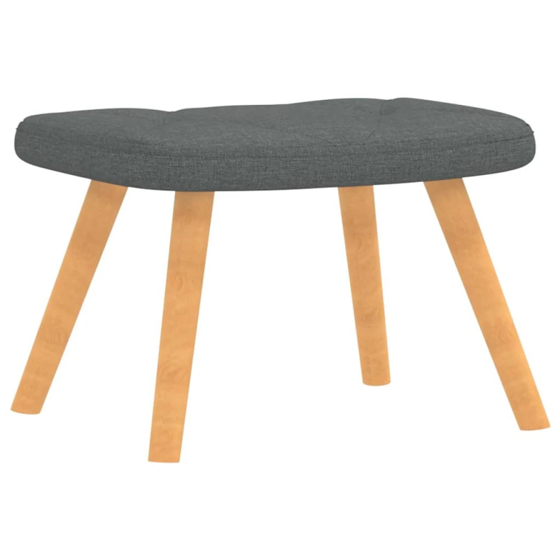 vidaXL atpūtas krēsls ar kāju balstu, tumši pelēks audums