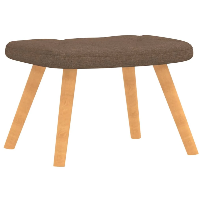 vidaXL atpūtas krēsls ar kāju balstu, brūns audums