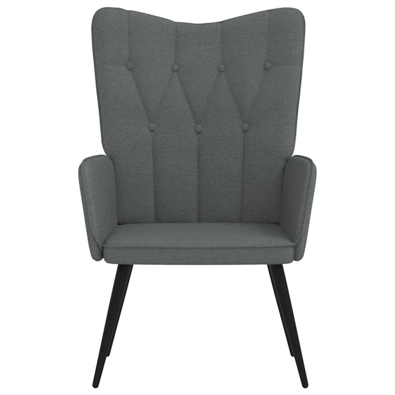 vidaXL atpūtas krēsls, tumši pelēks audums