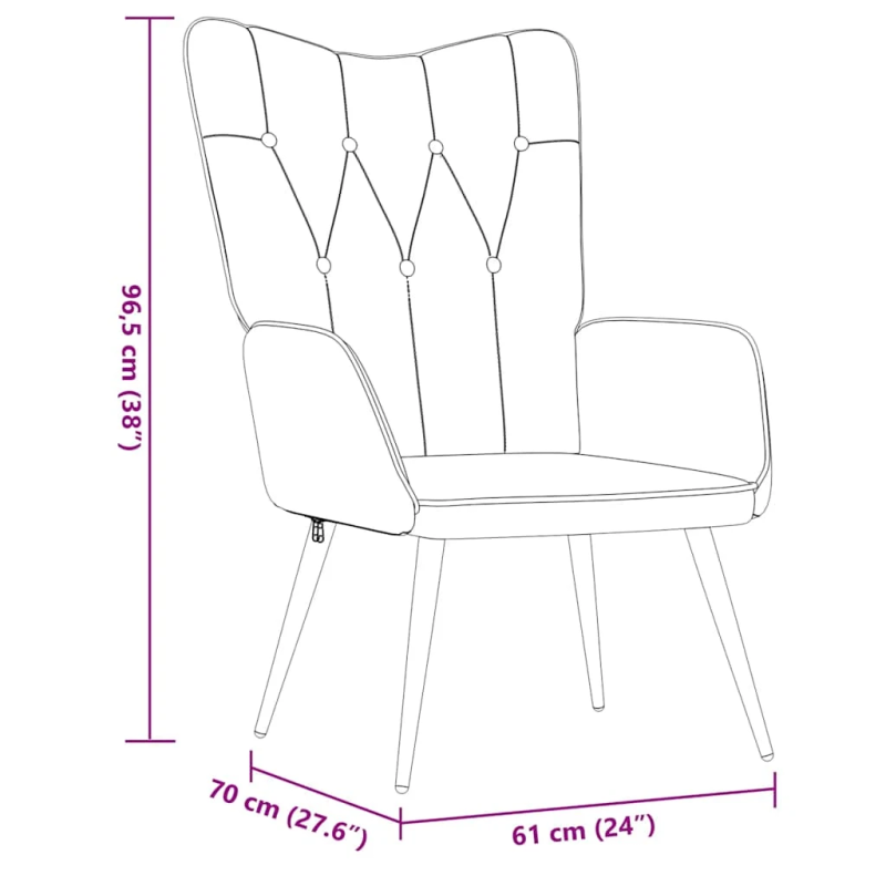 vidaXL atpūtas krēsls, tumši pelēks audums