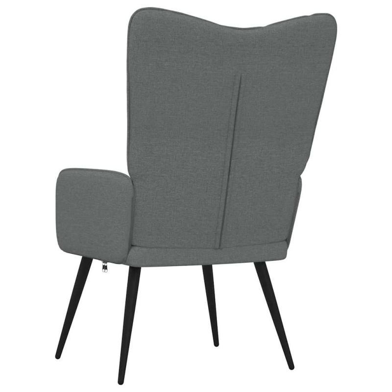 vidaXL atpūtas krēsls, tumši pelēks audums