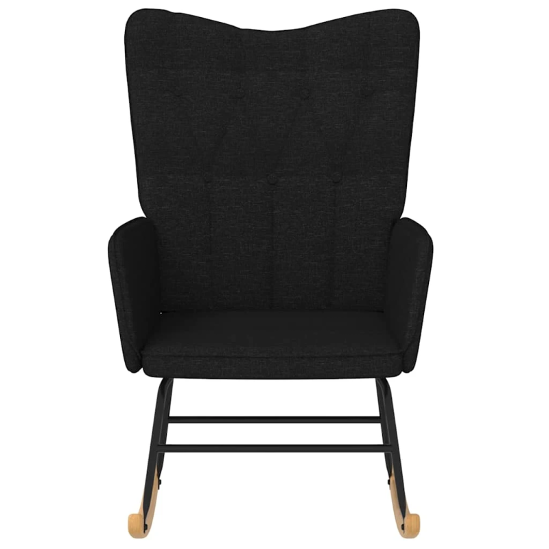 vidaXL šūpuļkrēsls, melns audums