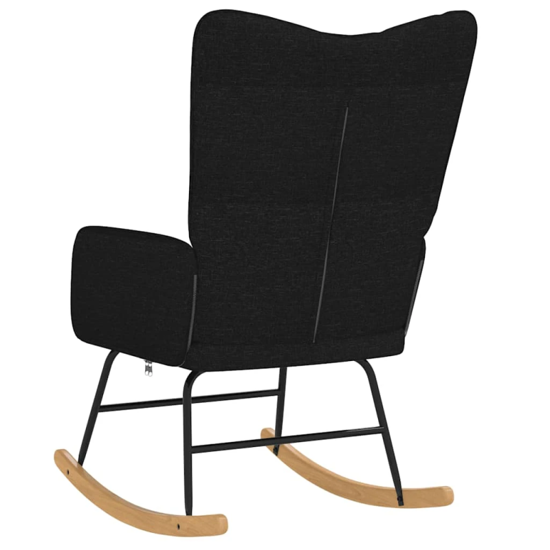 vidaXL šūpuļkrēsls, melns audums