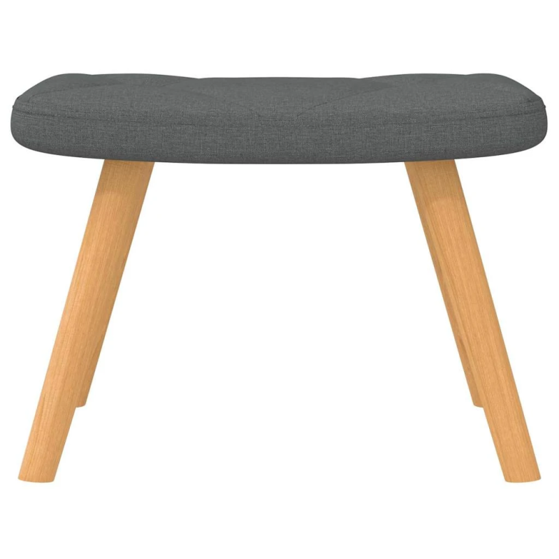 vidaXL šūpuļkrēsls ar kāju balstu, tumši pelēks audums