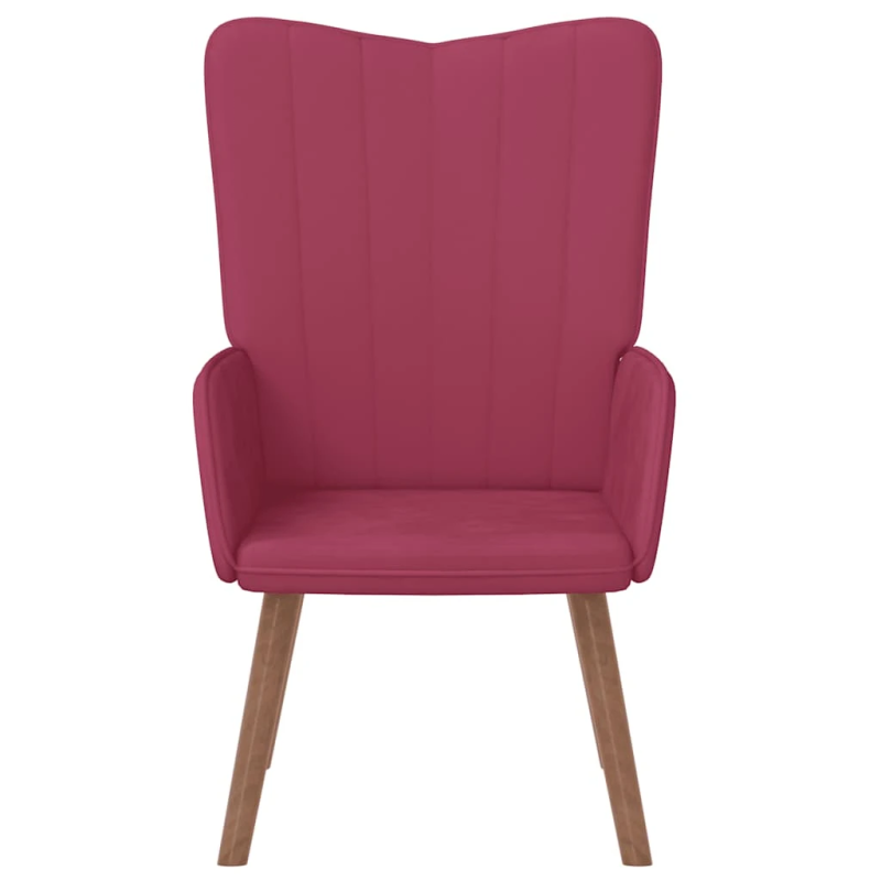 vidaXL atpūtas krēsls, vīnsarkans samts