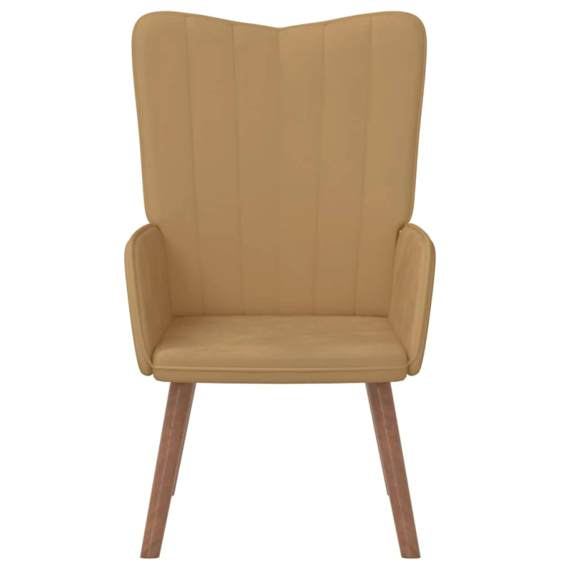 vidaXL atpūtas krēsls, brūns samts