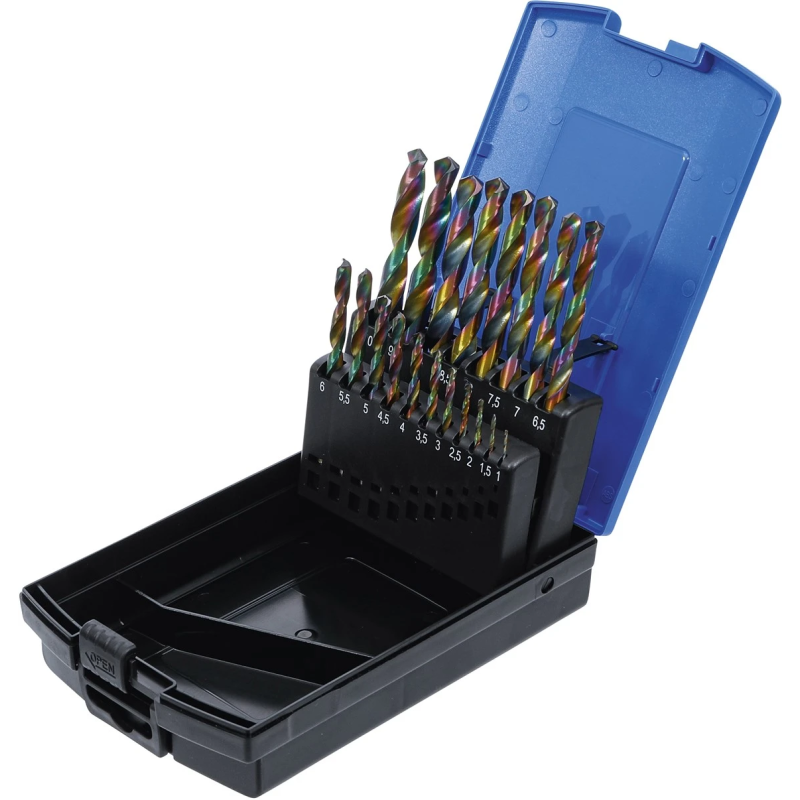 Metāla urbju komplekts HSS - 1 - 10 mm - 19 gab.