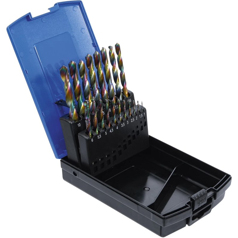 Metāla urbju komplekts HSS - 1 - 10 mm - 19 gab.