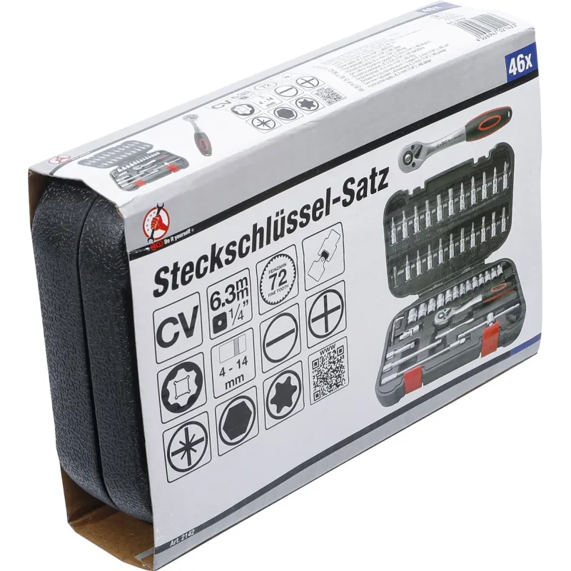 Socket Set - 6.3 mm ,1-4, Drive - 46 pcs.