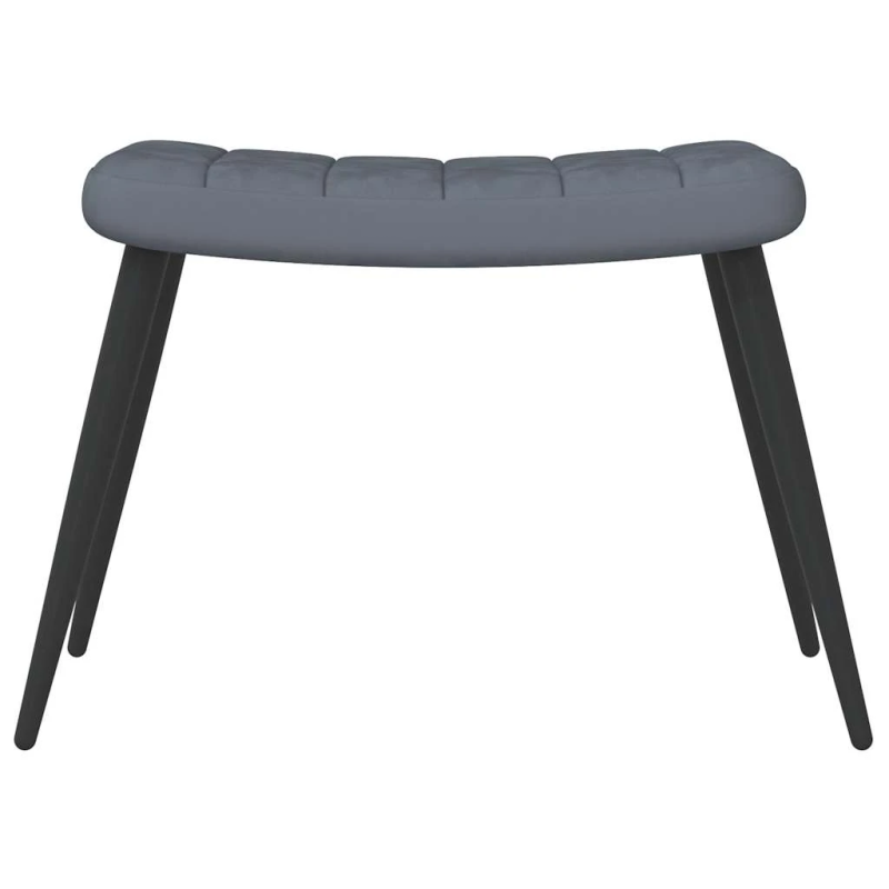 vidaXL atpūtas krēsls ar kāju balstu, tumši pelēks samts