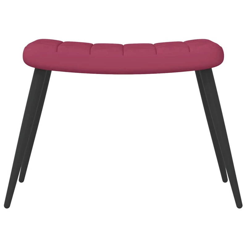 vidaXL atpūtas krēsls ar kāju balstu, vīnsarkans samts