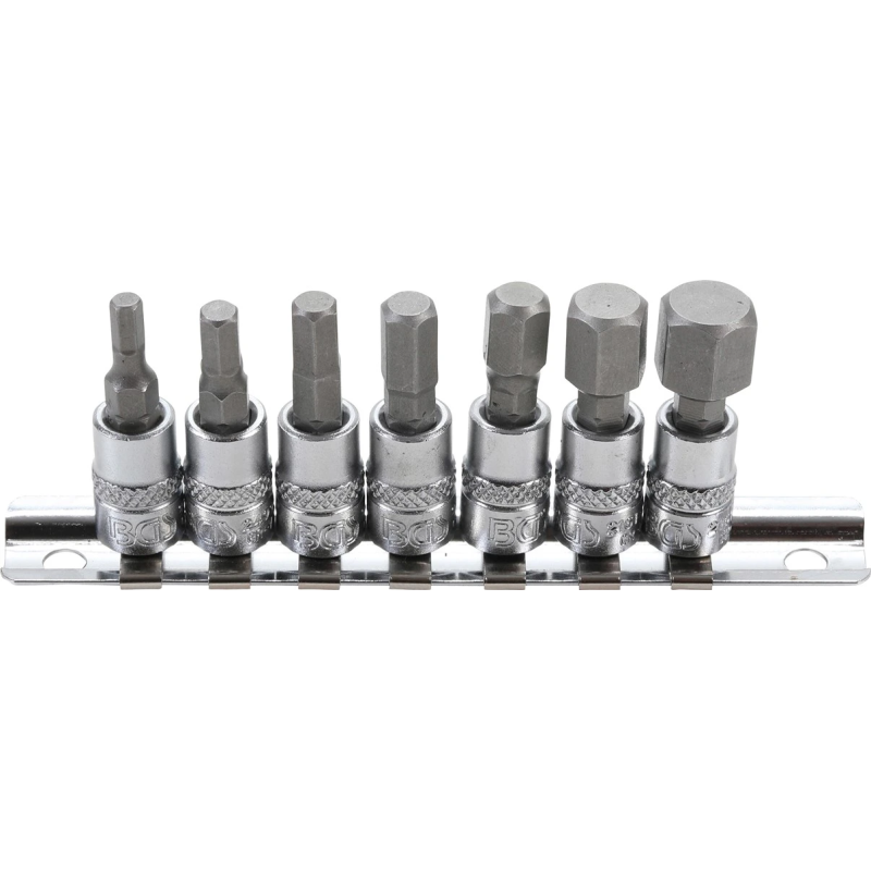 Skrūvgriežu uzgaļu muciņu komplekts - 1-4" Stiprinājums - 4-12 mm Uzgaļi - 7 gab.