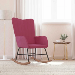 vidaXL šūpuļkrēsls, vīnsarkans samts