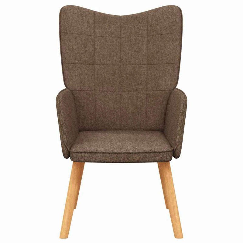 vidaXL atpūtas krēsls, brūns audums