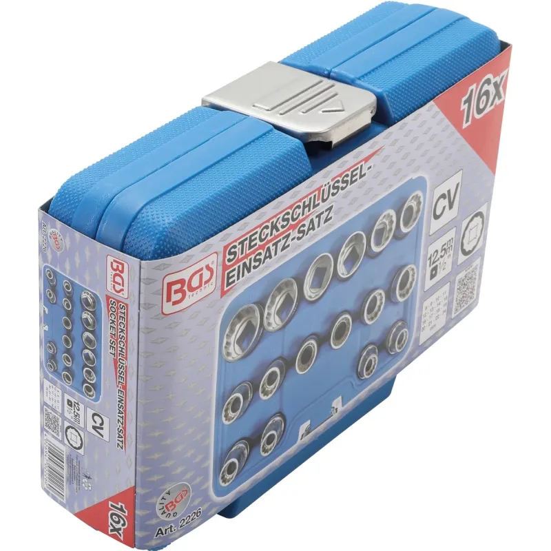 Muciņu komplekts 12-kanšu - 1-2 savienojums - 8 - 24 mm - 16 gab.