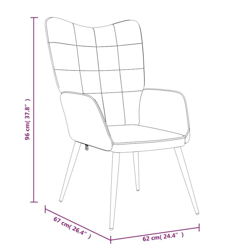 vidaXL atpūtas krēsls, tumši pelēks audums
