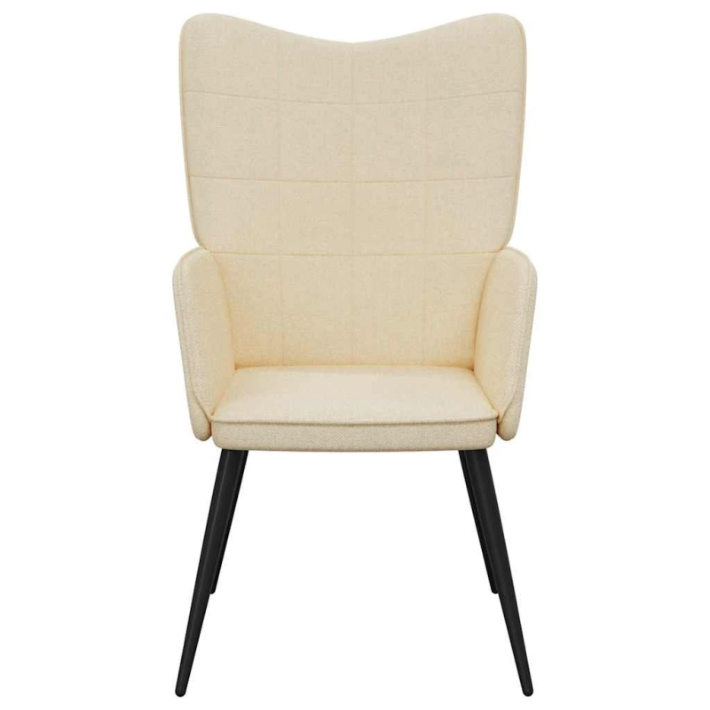 vidaXL atpūtas krēsls, krēmkrāsas audums