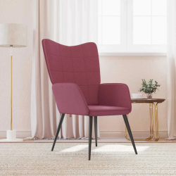 vidaXL atpūtas krēsls, vīnsarkans audums