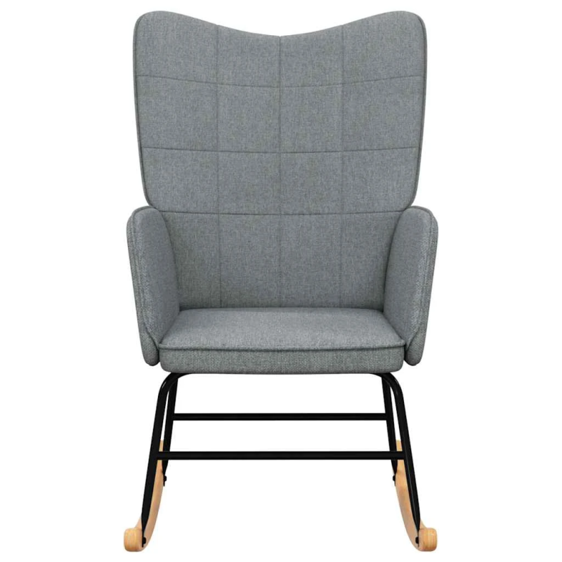 vidaXL šūpuļkrēsls, gaiši pelēks audums